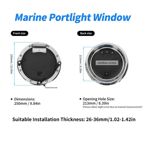 Boat round porthole window - round,