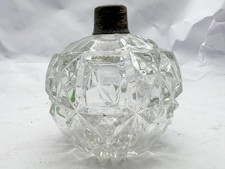 VINTAGE PRESSED GLASS OIL LAMP