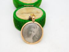 Edwardian 9ct Rose Gold Double Portrait Locket Pendant 1906 Birmingham
