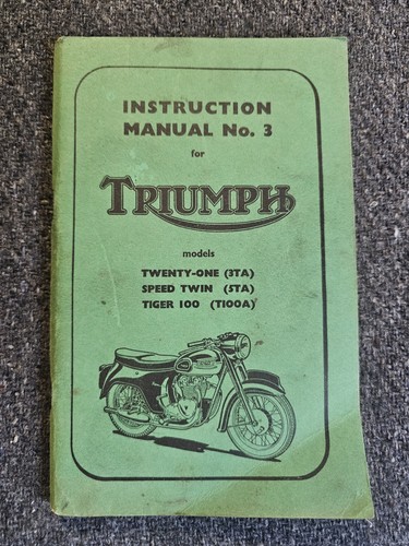 Vintage triumph instruction - vintage,