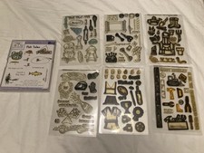 7 x Hobbies Clear Stamps Fishing Cooking DIY Sewing Gardening Sports Racing