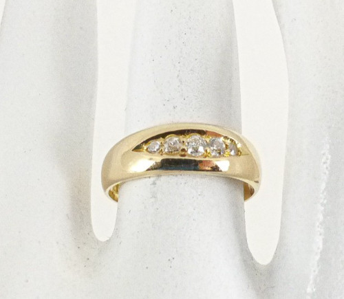 18ct gold diamond ring - 18ct,