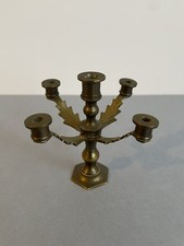 Antique Brass Miniature Brass Candelabra Candle Holder Vintage Xmas Decor