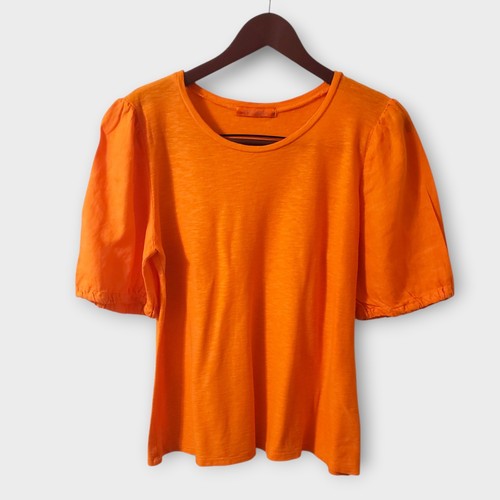 Cut loose orange linen - loose, cotton