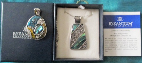 Abalone pendants byzantium - byzantium, two