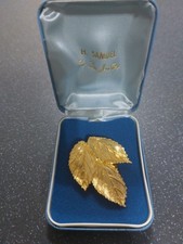 A Vintage 80s Gold Leaf Scarf