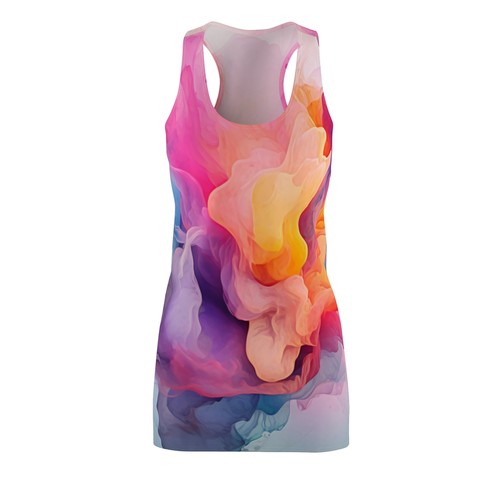 Abstract color smoke racerback - abstract,
