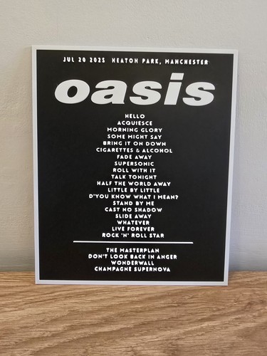 Oasis live setlist 20th - 25,