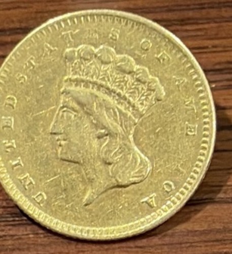 Vintage 1856 gold dollar - 1856,