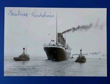 RMS TITANIC Photo Postcard HAND SIGNED by SURVIVOR BEATRICE SANDSTRÖM Ltd Ed