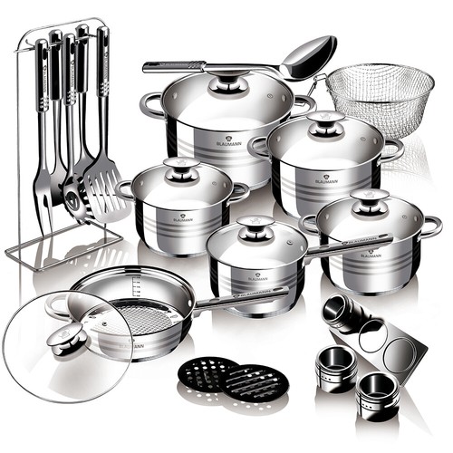Blaumann gourmet 27pc cookware - gourmet,