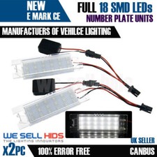 2x LED Number Plate Light White Units for Vauxhall Astra J VXR Insignia Corsa D