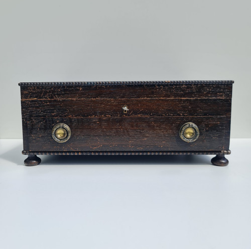 Antique edwardian oak canteen - oak,