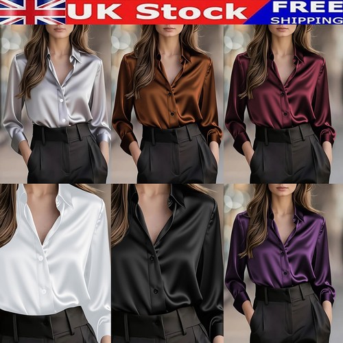 Women silk satin - satin, shirt