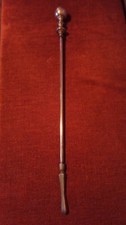 Heavy brass fire poker. 24"/