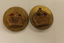 MILITARY BADGES TWO RAF FLIGHT SERGEANT CROWNS 2.5CM x 2.75CM (1266)