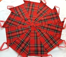 Tartan Fabric Bunting Handmade