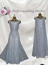 NIGHTINGALES Size 10 BNWT Silver Grey Mother Of The Bride Outfit Dress Jacket