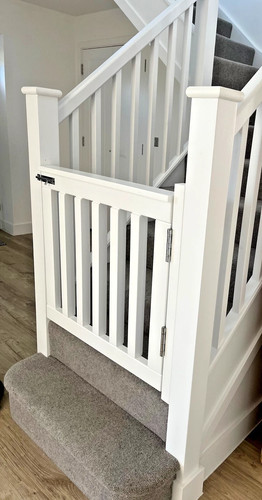 Bespoke stair gate made - gate., to
