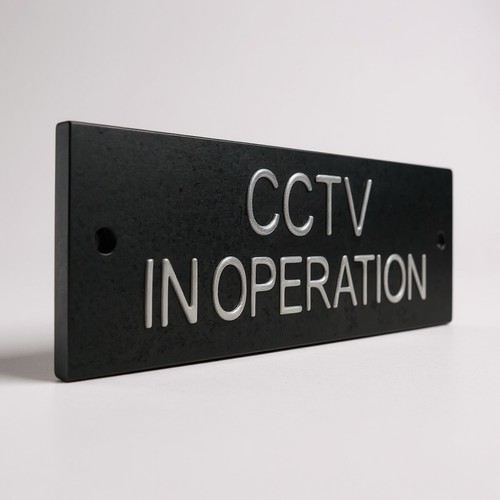 Cctv gate wall sign - gate, deep