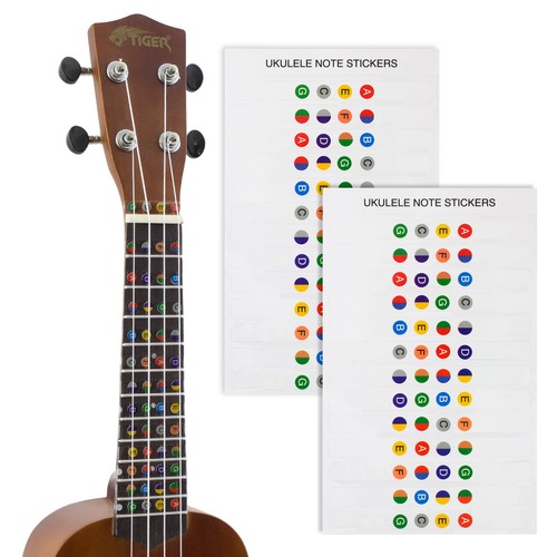 Tiger ukulele note sticker - ukulele,