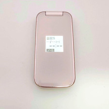 Fujitsu F-01G Pink Raku-Raku Basic 4 Flip Phone Japanese Docomo Cell Phone Used