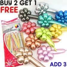 100 X Long Plain Balloons Latex Balons 260Q Twisting Modelling Long Balloons UK