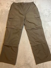 Peter Storm Convertible Trousers Mens 32S Brown Khaki Cargo Zip Off 3 Lengths