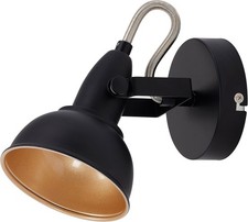 Retro Wall Light E14 Spotlight Lamp Adjustable Vintage 40W Metal Black BOX OPEN