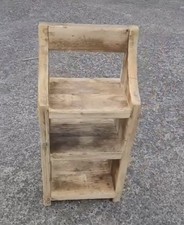 Side Table Scaffold Board Storage Bedroom Lamp rustic Unit Solid Wood Reclaimed 