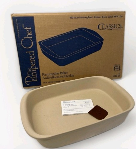 New pampered chef - pampered, rectangular