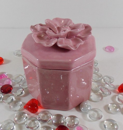 Trinket box lid ceramic - trinket, w/lid