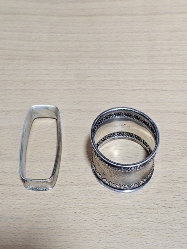 Antique sterling silver napkin - silver,