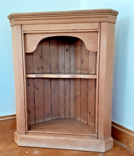 Antique pine corner cupboard - antique,
