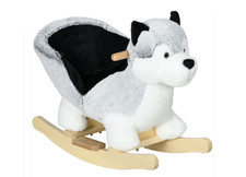 Husky Plush Baby Rocking Horse