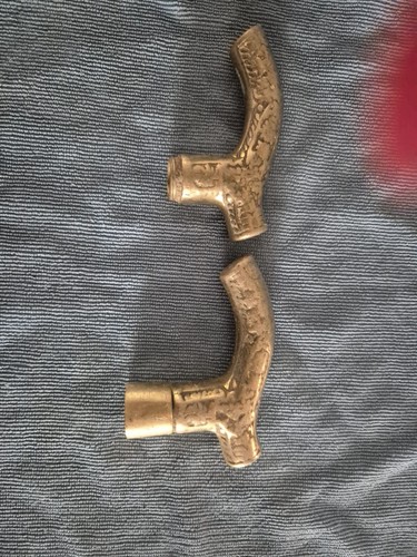 Pair brass walking stick - brass,