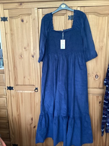 Navy thin cord dress - thin,