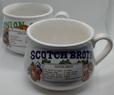 Soup Recipe Mug Bowl X2