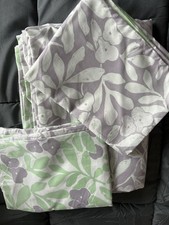 Dunelm Lilac & Mint Green Reversible Duvet Set Double Used Once