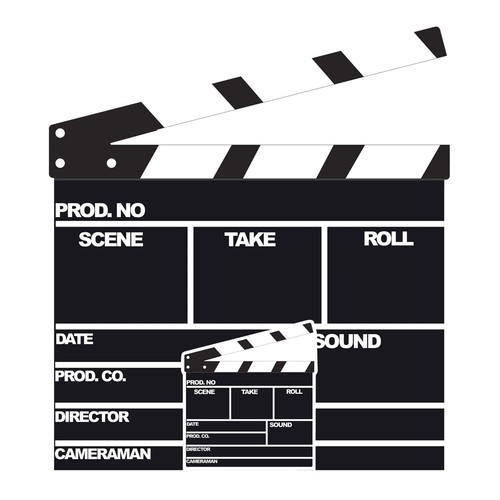 Film clapper cardboard cutout - cardboard,