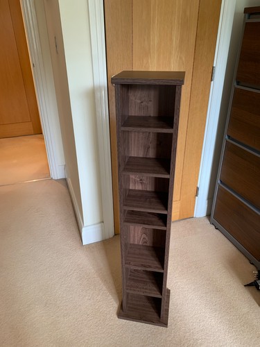 Dvd storage tower walnut - storage,