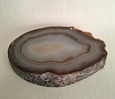 Brazilian Agate Slice. Polished Face. Natural. Geode. 11cm x 7.2cm x 1.7cm