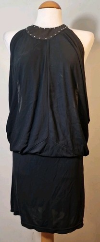 Reiss black halterneck stretch - black,