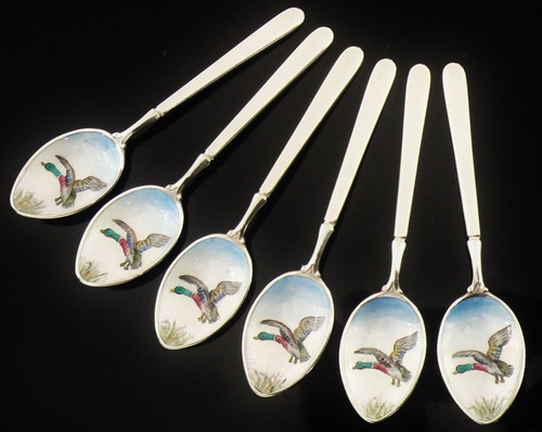 Sterling silver enamel - 6,