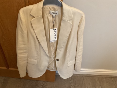 Jaeger linen mix blazer size - jaeger,