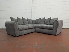 'Dale' Jumbo Cord Grey Corner Sofa