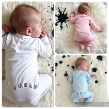 Personalised unisex babygrow - personalised,