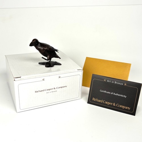 Bronze sculpture bird - sculpture, puffin