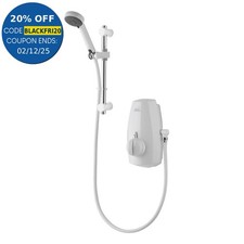 Aqualisa Aquastream Power Shower Thermostatic White 4 Spray 90mm Head 813.40.20