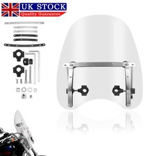 Universal For 7/8"&1" Motorcycle Smoke Windshield Windscreen Mount Kit Handlebar